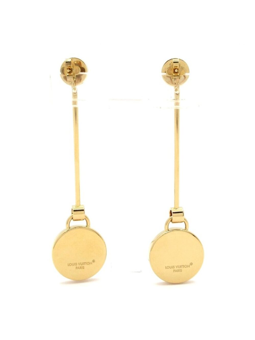 Louis Vuitton Earrings LV Signet Gold Silver - Picture 3 of 7